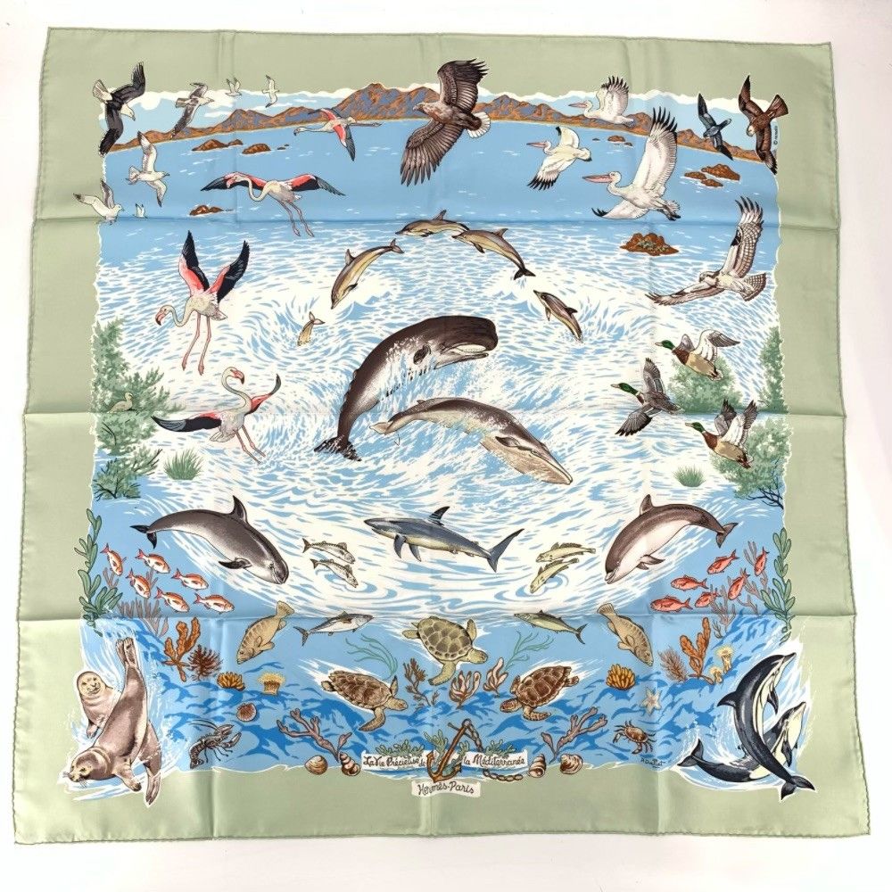 男の子向けプレゼント集結 希少 未使用級 HERMES Lavie シルクスカーフ カレ90 エルメス 小物