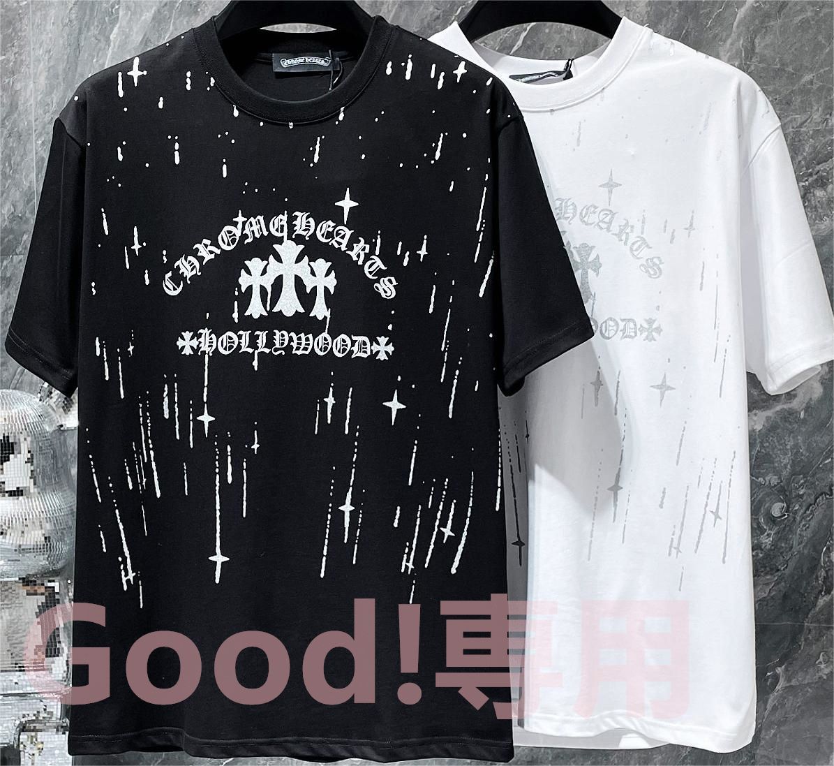 【新品】Chrome heartsクロムハーツ Tシャツ 半袖 ブラック ホワイト