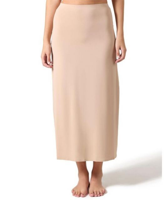 送料無料 メモイ レディース スカート ボトムス Women s Silky-Smooth Bonded 34 Maxi Slip Skirt CSP202-34 Nude