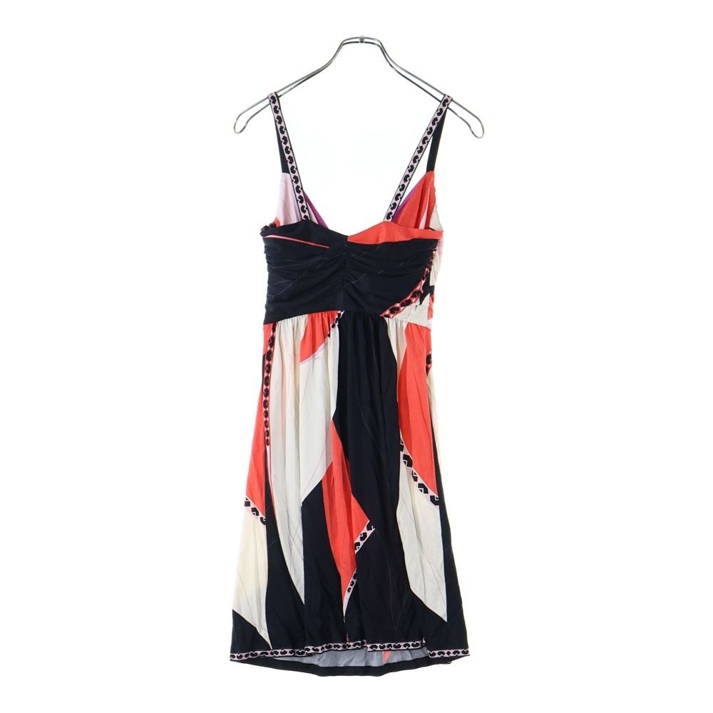 情報が満載。 EMILIO PUCCI エミリオプッチ 総柄 バイカラーデイドレス シルク レディース マルチカラー 91RL40 翌日発送。