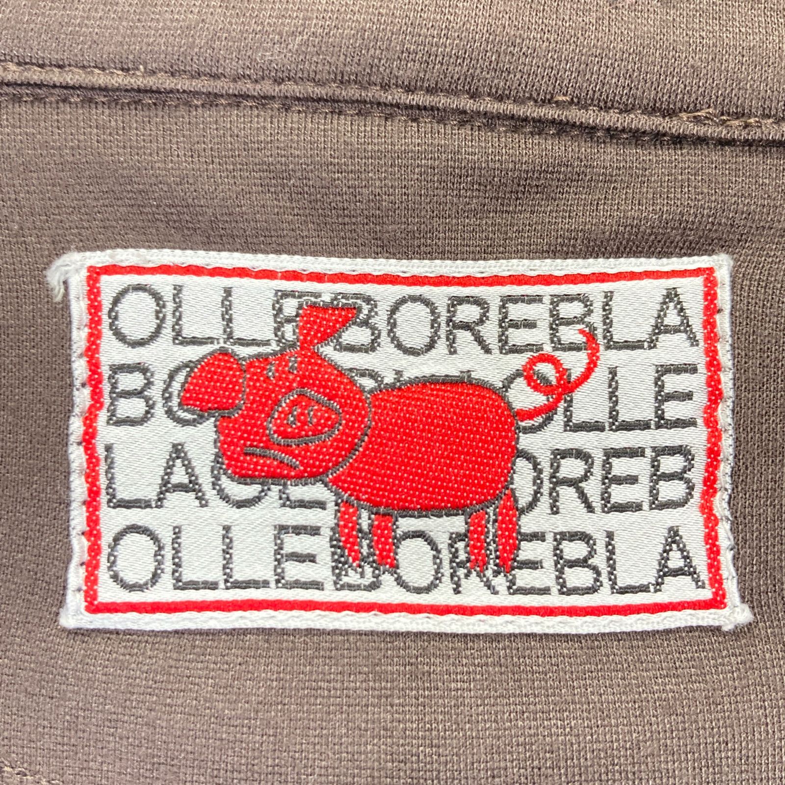 OLLEBOREBLA アルベロベロ ﾌﾞﾗｳﾝ 豚さん刺繍 ｼﾞｯﾌﾟｱｯﾌﾟｼﾞｬｹｯﾄ