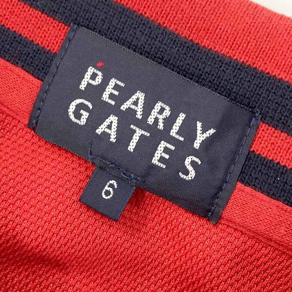 サイズ：6 PEARLY GATES パーリーゲイツ  半袖ポロシャツ  オレンジ系 [240101413542] ゴルフウェア メンズ ストスト PEARLY GATES 【新品】パーリーゲイツ 半袖ポロシャツ オレンジ
