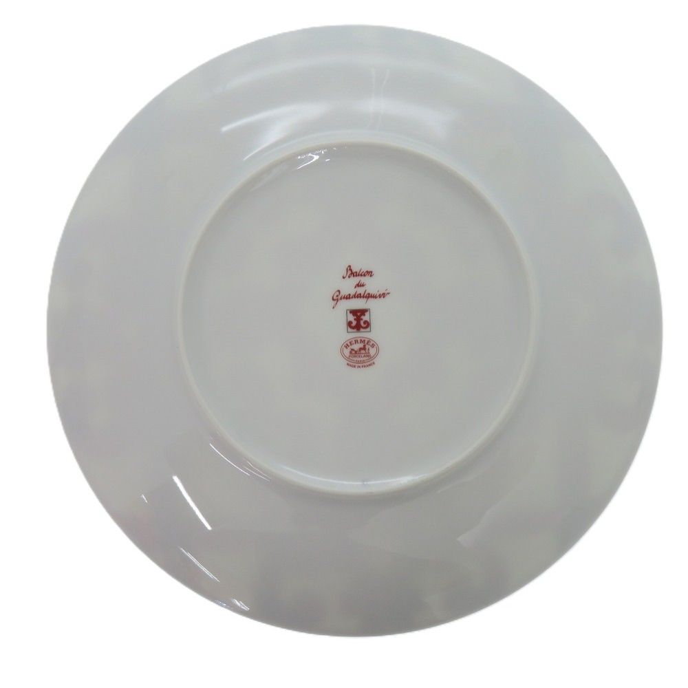 未使用 エルメス ガダルキヴィール 21cm 食器 陶器 レッド プレート 皿