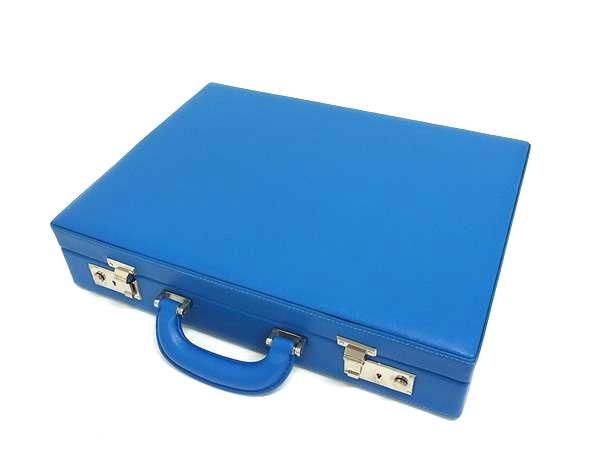 ■美品■ Andrea Rossi アンドレアロッシ レザー ハンドバッグ ビジネスバッグ ブリーフケース 書類かばん ブルー系 FG8996 □美品□ Andrea Rossi アンドレアロッシ レザー ハンドバッグ