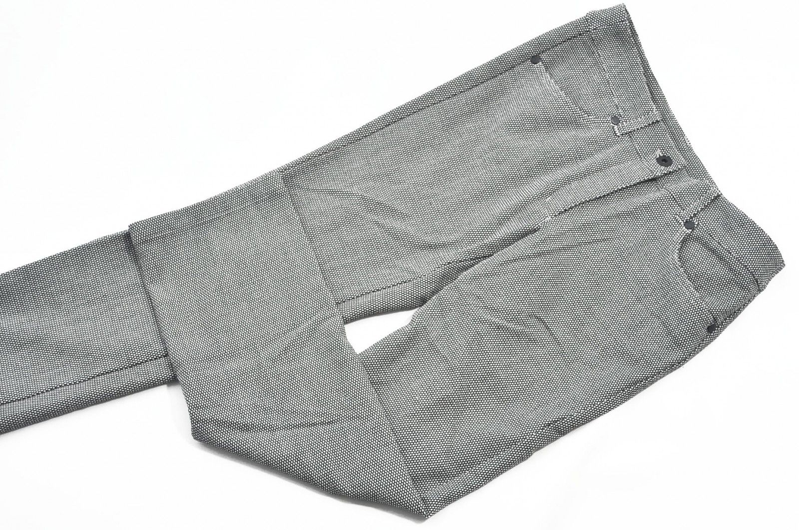 中古 レディース マンシングウェア Munsing wear パンツ 9号 黒×白 ロングパンツ 裏地付き 総柄