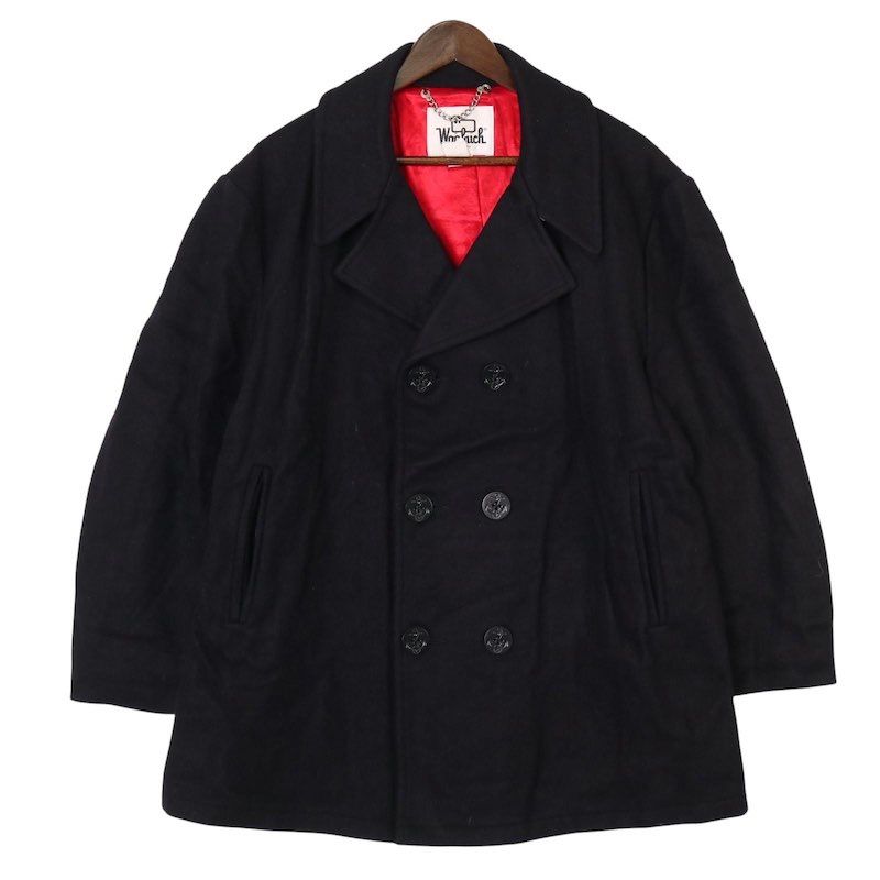 70's USA製 Woolrich ウールリッチ ウールピーコート メンズ46 XL相当