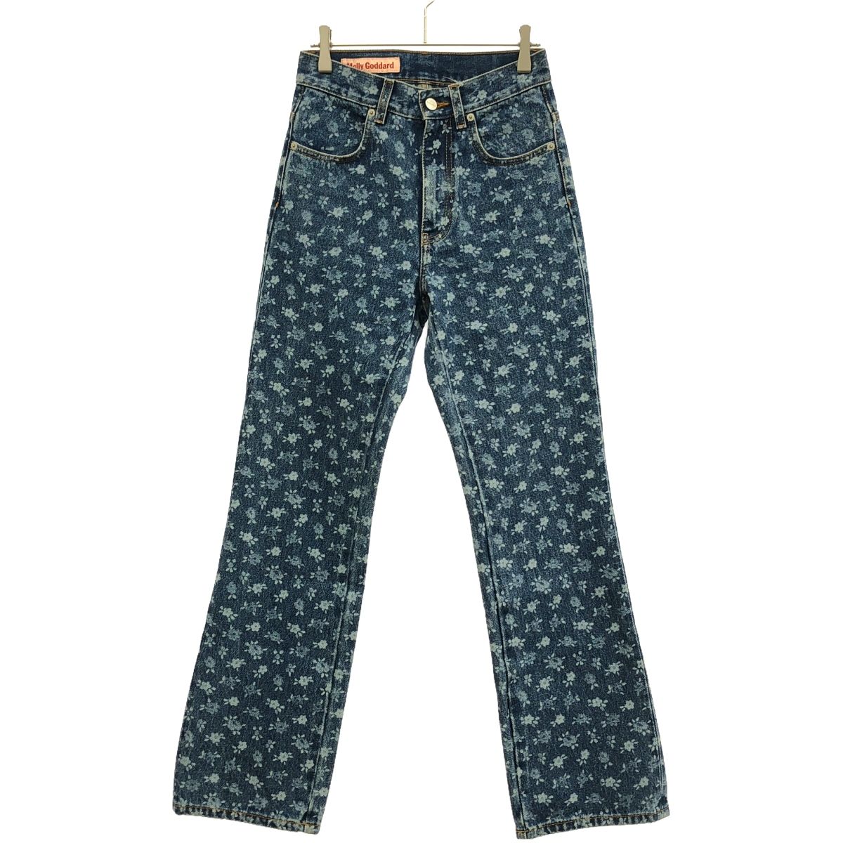 Molly Goddard フラワープリント ストレートデニム
