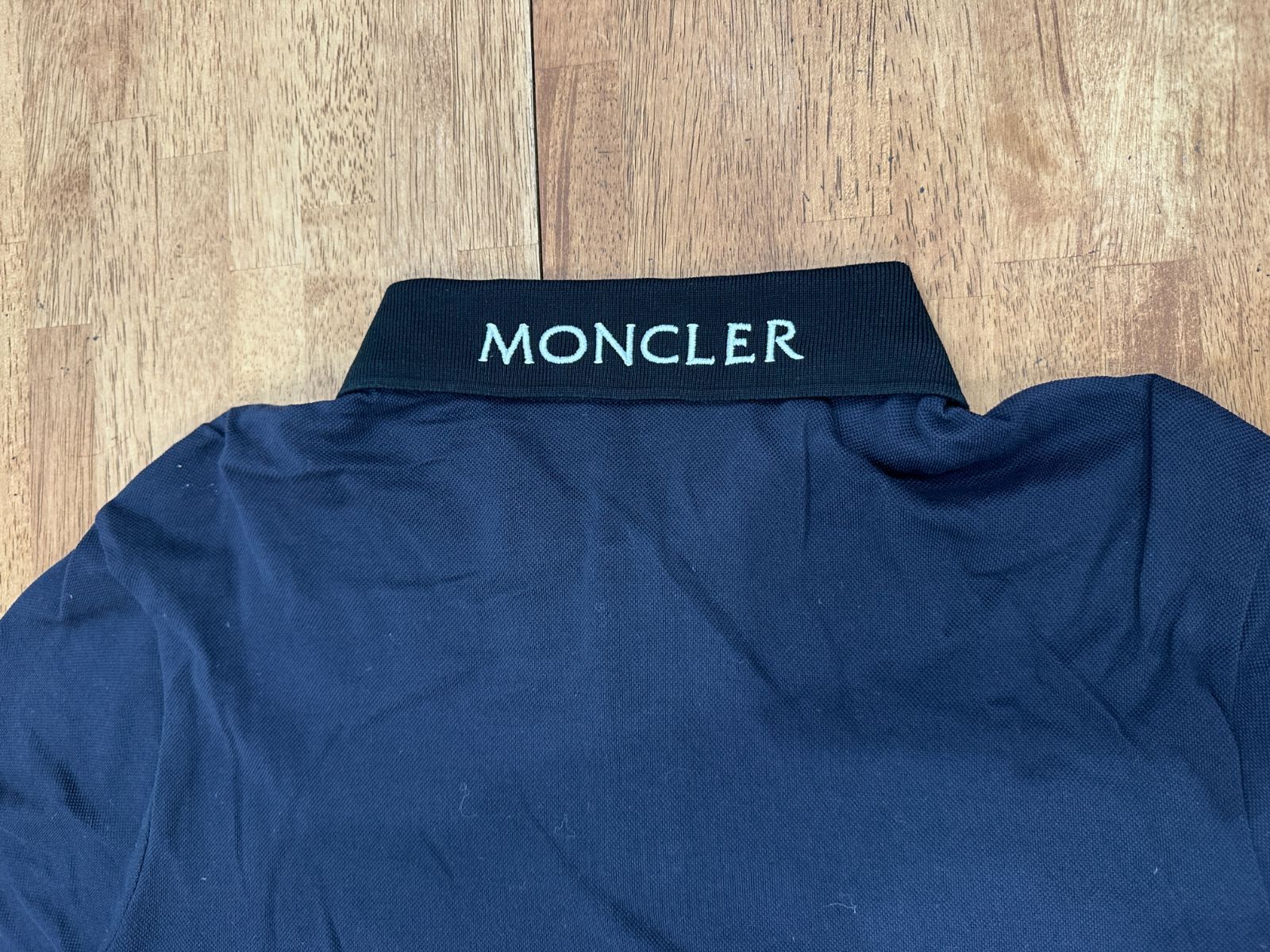 モンクレール　MONCLER ネイビー　ポロシャツ L　フェード フランス モンクレール MONCLER ネイビー ポロシャツ L フェード フランス