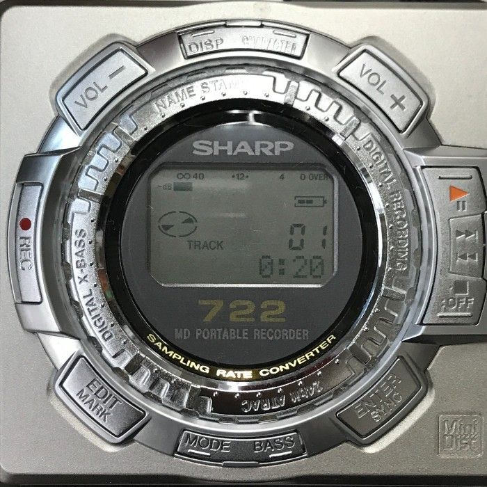 SHARP MDポータブルレコーダー　MD-MS722-S【ジャンク】 Yahoo!オークション - SHARP 722 MDポータブルレコーダー MD