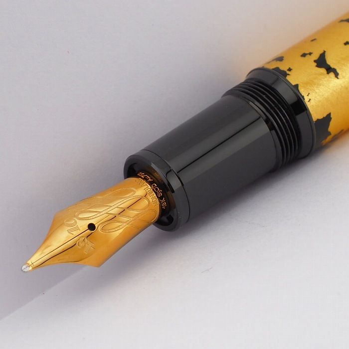 中古】(モンブラン) MONTBLANC #146 ゴールドリーフ フレックスニブ  