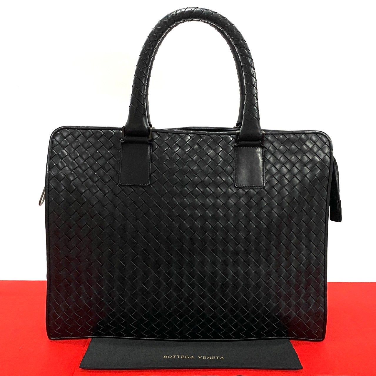 極 美品 BOTTEGA VENETA ボッテガ ヴェネタ イントレチャート レザー