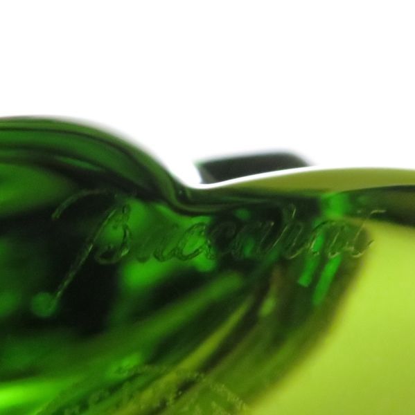 バカラ フィギュリン ○ クローバー 緑 グリーン 置物 クリスタル 6cm