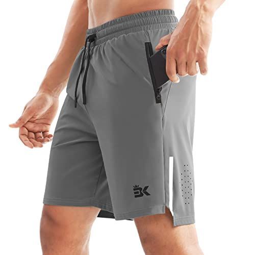 グレー_M スポーツ ハーフパンツ メンズ [通気性・速乾・軽量] 大きいサイズ トレーニング ショートパンツ スポーツウェア ランニング ジム 短パン 筋トレウェア(グレー，M)