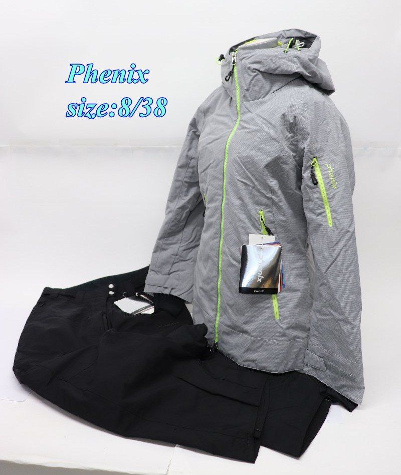 Phenix フェニックス レディース スキージャケットu0026パンツ セットアップ 8/38 グレー×ブラック ES3820T60 R2502-191