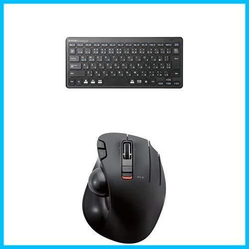 【新着商品】エレコム 無線超薄型ミニキーボード TK-FDP098TBK u0026 エレコム ワイヤレストラックボール(親指操作タイプ) M-XT3DRBK セット