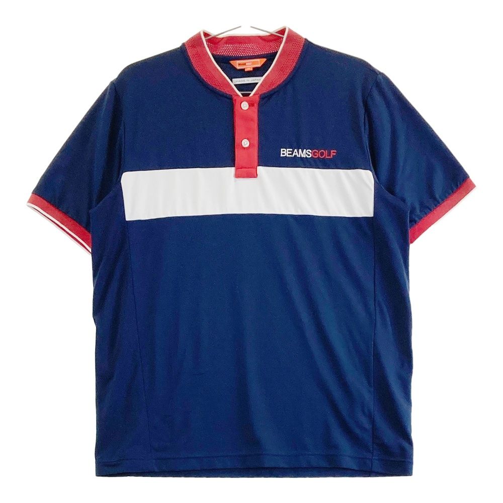 BEAMS GOLF ネイビー ポロシャツ 半袖 BEAMS GOLF ポロシャツ サイズL