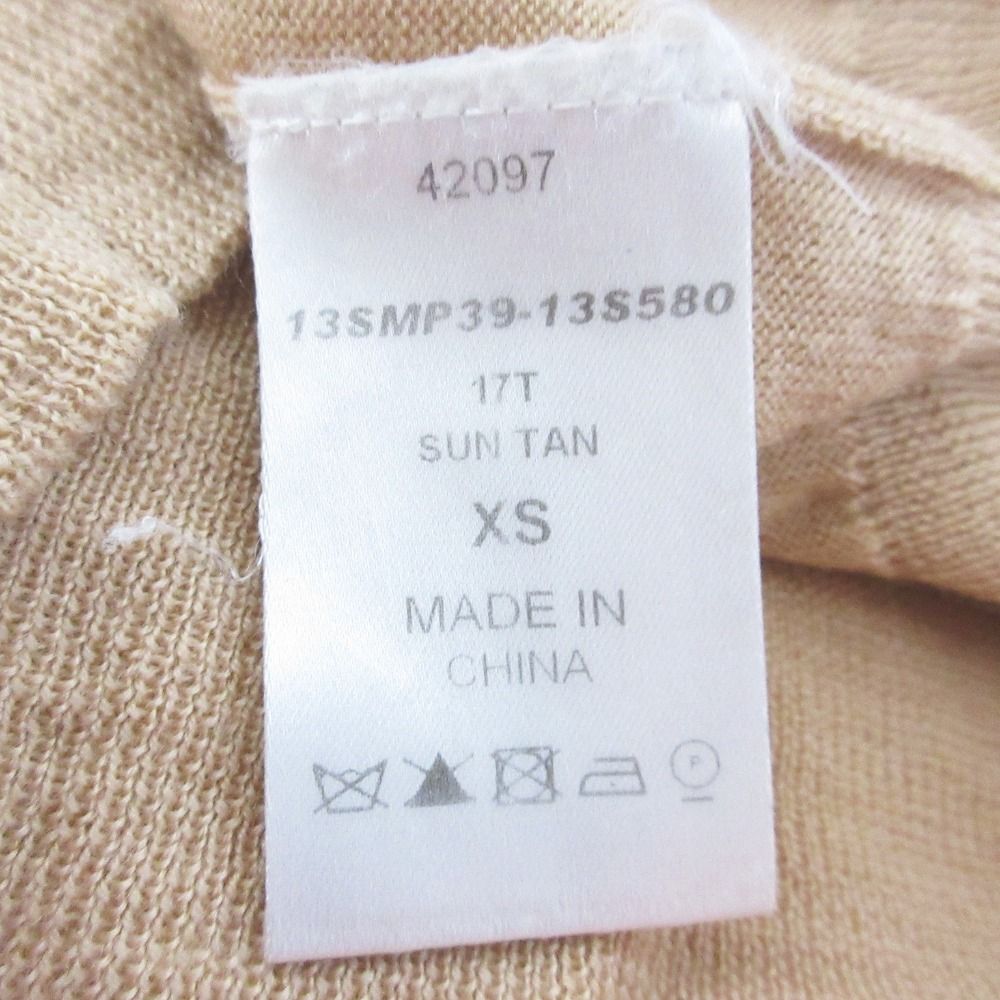 良品 Chloe クロエ Vネック ニット プルオーバー カットソー XS オレンジベージュ レディース 古着 中古 良品 Chloe クロエ Vネック ニット プルオーバー カットソー XS