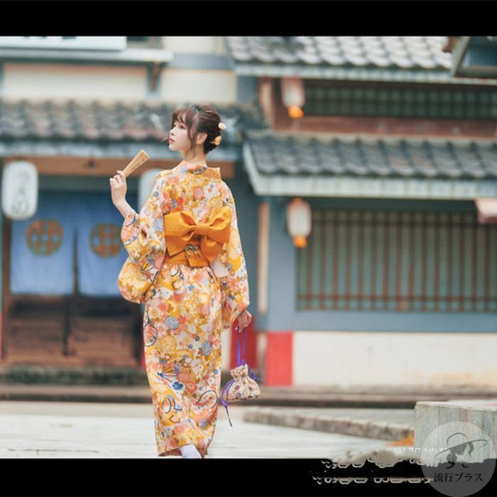 浴衣 レディース 可愛 花柄 浴衣 和服 ゆかた コスチューム 浴衣 簡易な帯 ヘッドアクセサリー 旅館 浴衣 花柄 平織り きれいめ フリーサイズ 花火大会 夏祭り 盆踊り 大人用 xzdshww