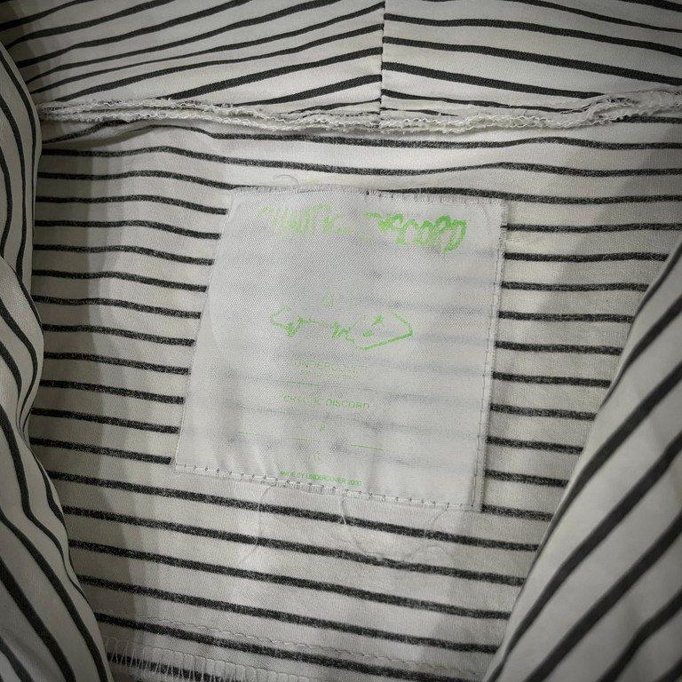 UNDERCOVER トロンプルイユカラーストライプシャツ フェイクカラー