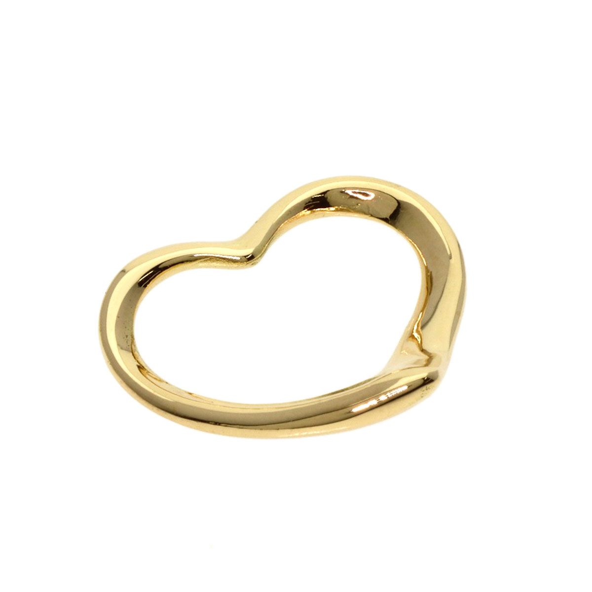 美品　ティファニー　オープンハートトップ　k18ＷＧ TIFFANY&Co. ティファニー オープンハート ペンダントトップ K18YG