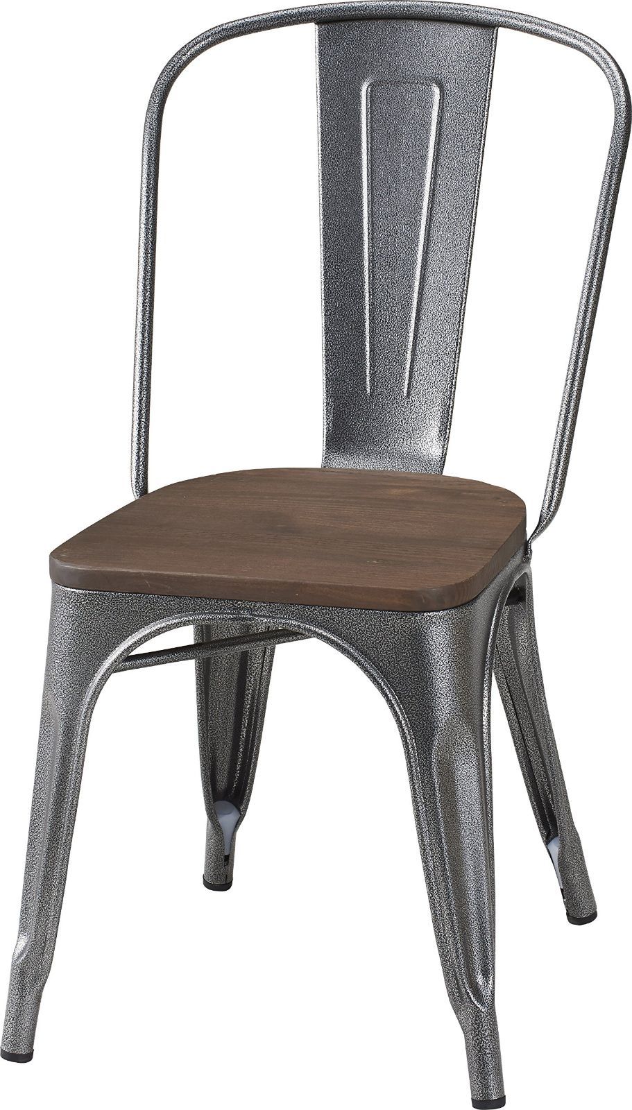 アンティーク 鉄 座面 椅子 木製 スツール エルム チェア ダイニング ハンマートーン メタル N-8349 パール金属