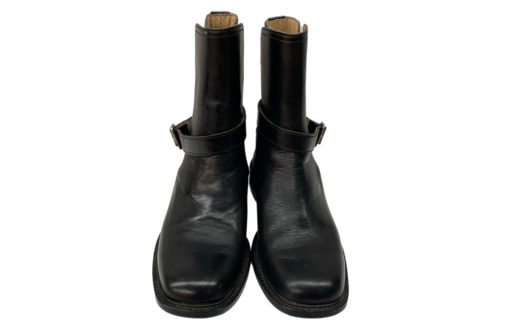 コムデギャルソン COMME des GARCONS トリコ tricot ミドルブーツ ジョッパー ジョードプル BOOTS ベルト レザー BLACK 黒 レディース靴 ブーツ エンジニア ブラック SIZE 23 1 2 104 S-1016