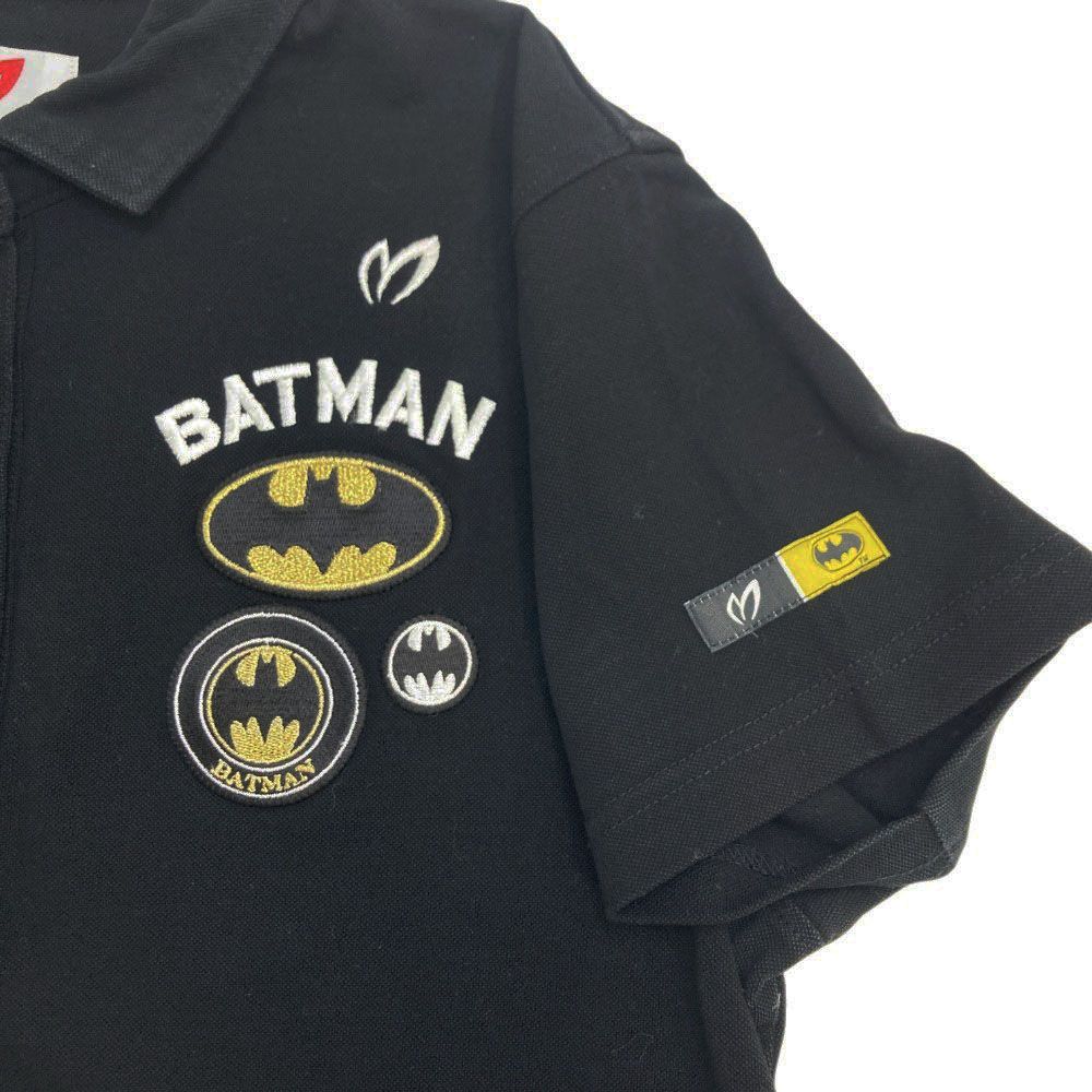 サイズ：2 MASTER BUNNY EDITION マスターバニーエディション BATMAN バットマン 半袖ポロシャツ 10周年  ブラック系 [240101346852] ゴルフウェア レディース ストスト サイズ：2 MASTER BUNNY EDITION マスターバニーエディション