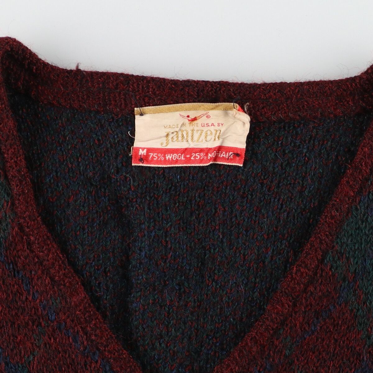 60’s Jantzen ジャンセン アーガイルセーター　M 楽天市場】60s USA製 ☆ Jantzen アーガイル モヘア ウール ニット