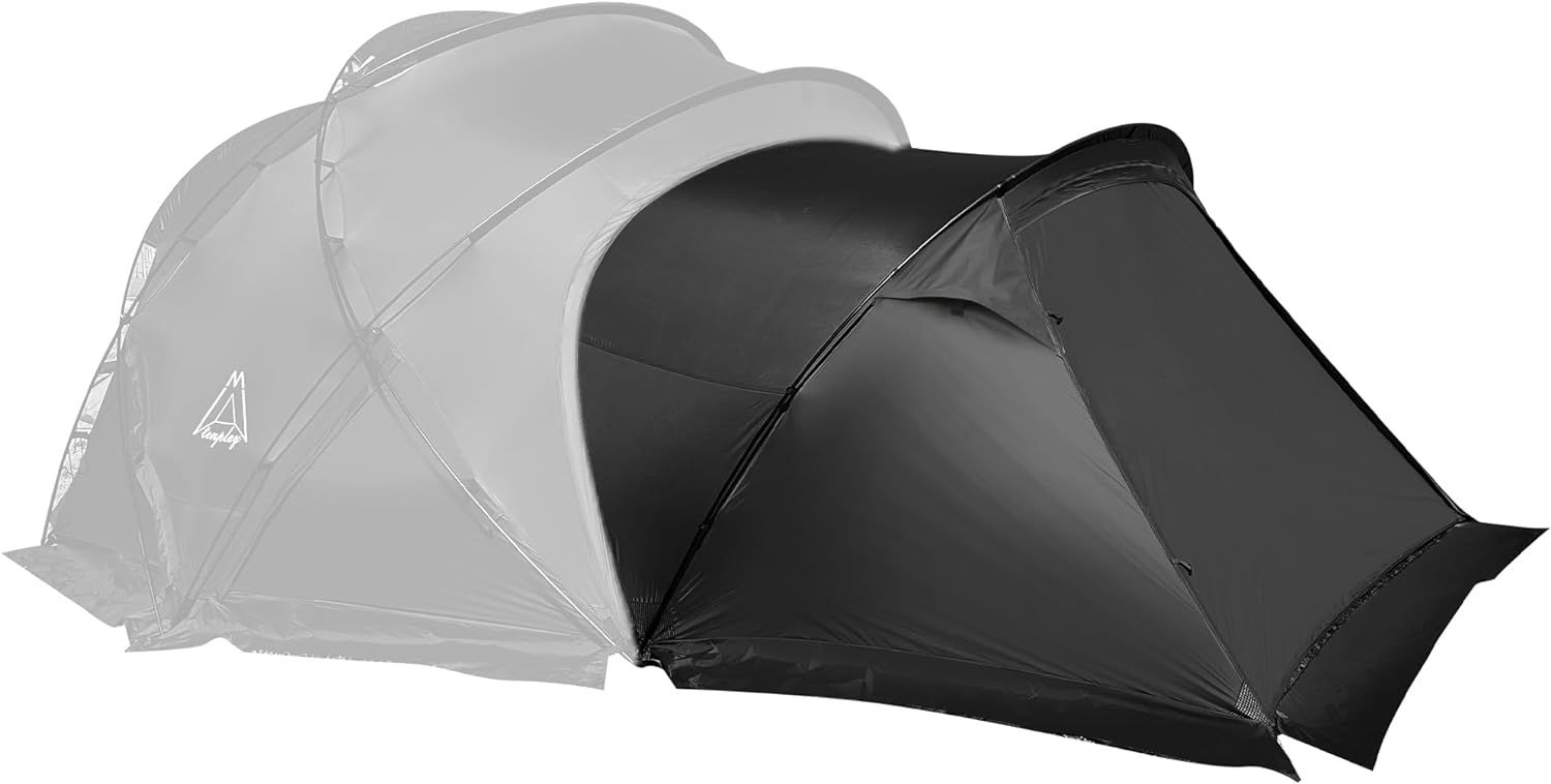 Tenplay 「G-TENT-M」シェルターテント ドームテント 拡張テント 4-6人用 幅350cm リビングルーム 4シーズン 防水防風 70Dナイロン 煙突穴付き アルミ製ポール 耐水圧5000mm ファミリー 自立式 キャン
