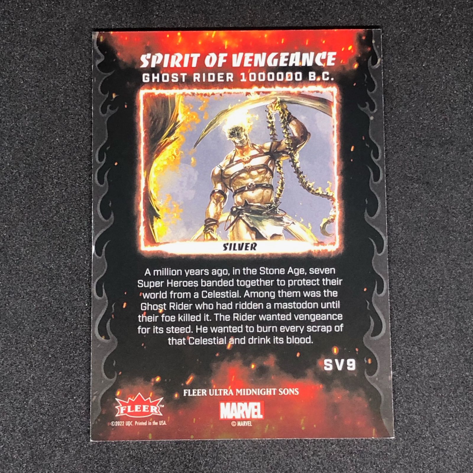 Ghost Rider 1000000 B.C. 2023 Fleer Ultra Midnight Sons Spirits of 