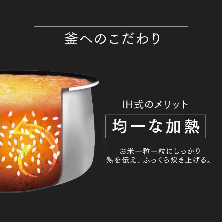 公式】炊飯器 5.5合 アイリスオーヤマ 一人暮らし IHジャー炊飯器