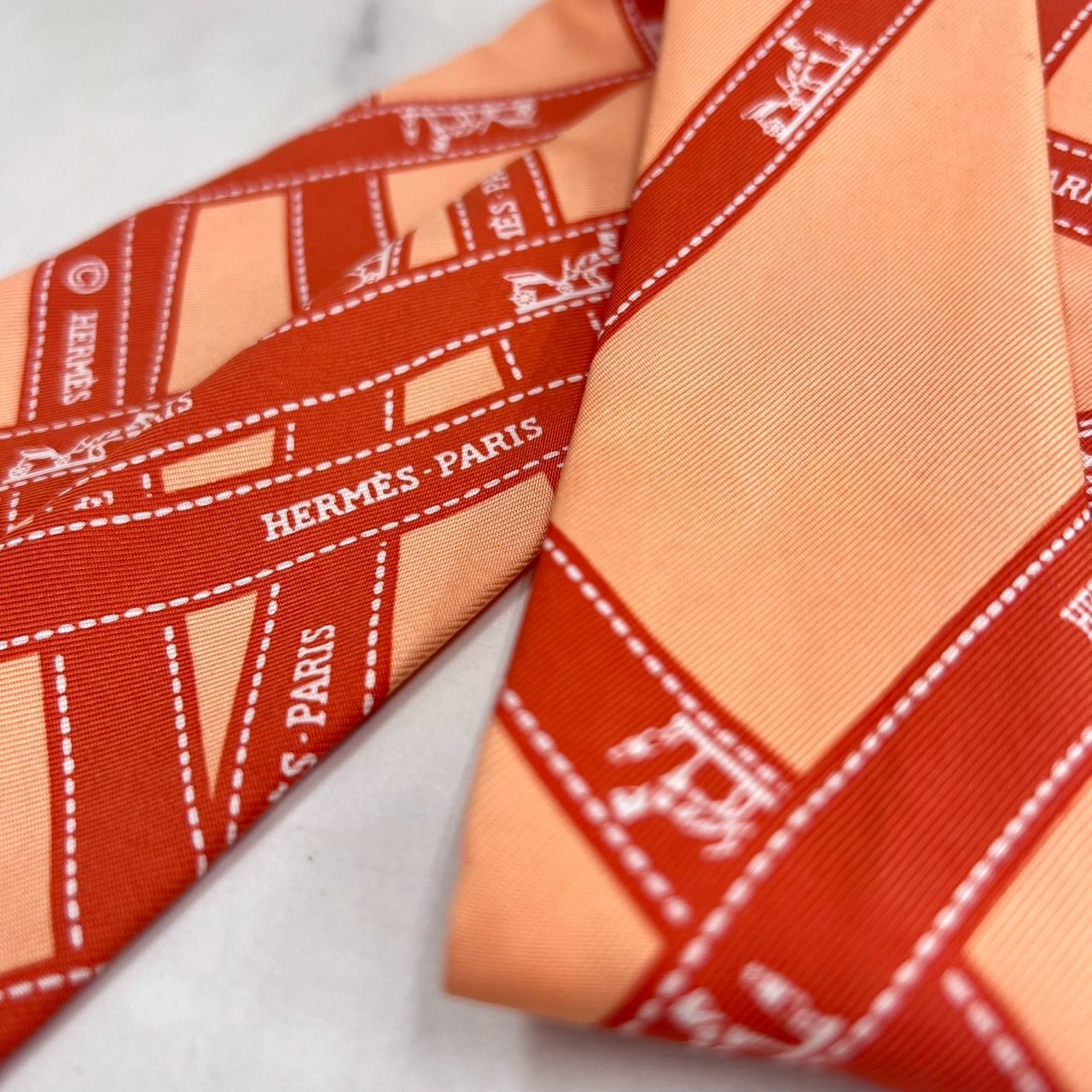 HERMES エルメス ツイリー スカーフ BOLDUC ボルデュック リボン