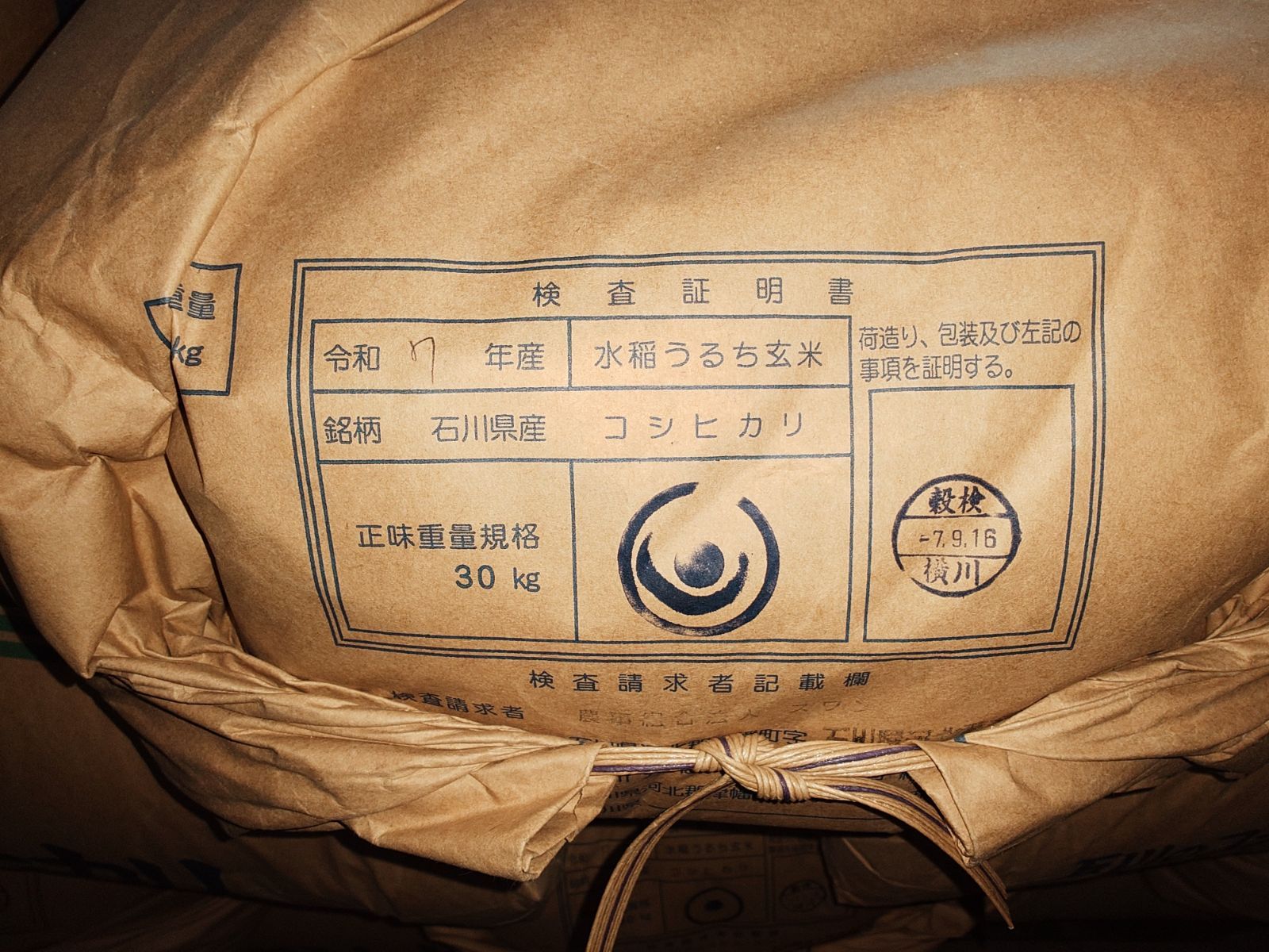 令和7年収穫 石川県産 コシヒカリ 玄米10kg