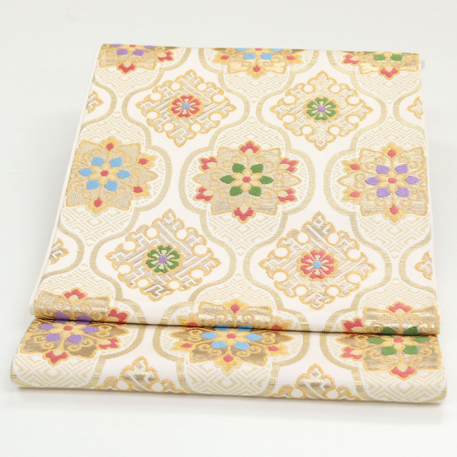 ofa2716 逸品 西陣 龍村美術織物 本袋帯 華英立涌錦 お仕立て付き 振袖