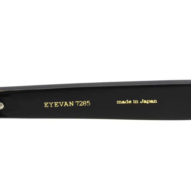 未使用 EYEVAN7285 アイヴァン7285 サングラス MODEL.349 SUN スクエア 1PINカシメ 日本製 112 マットブラック 50018214