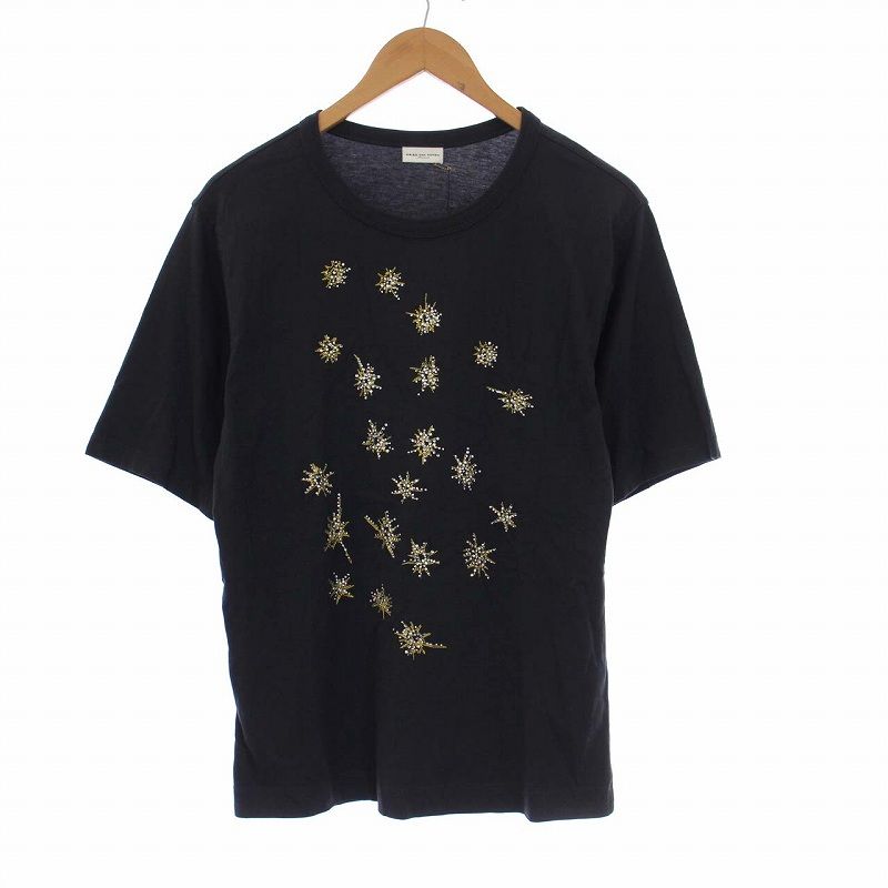 ドリスヴァンノッテン DRIES VAN NOTEN ビジュー刺繍 Tシャツ カットソー 半袖 M チャコール /KH - メルカリ