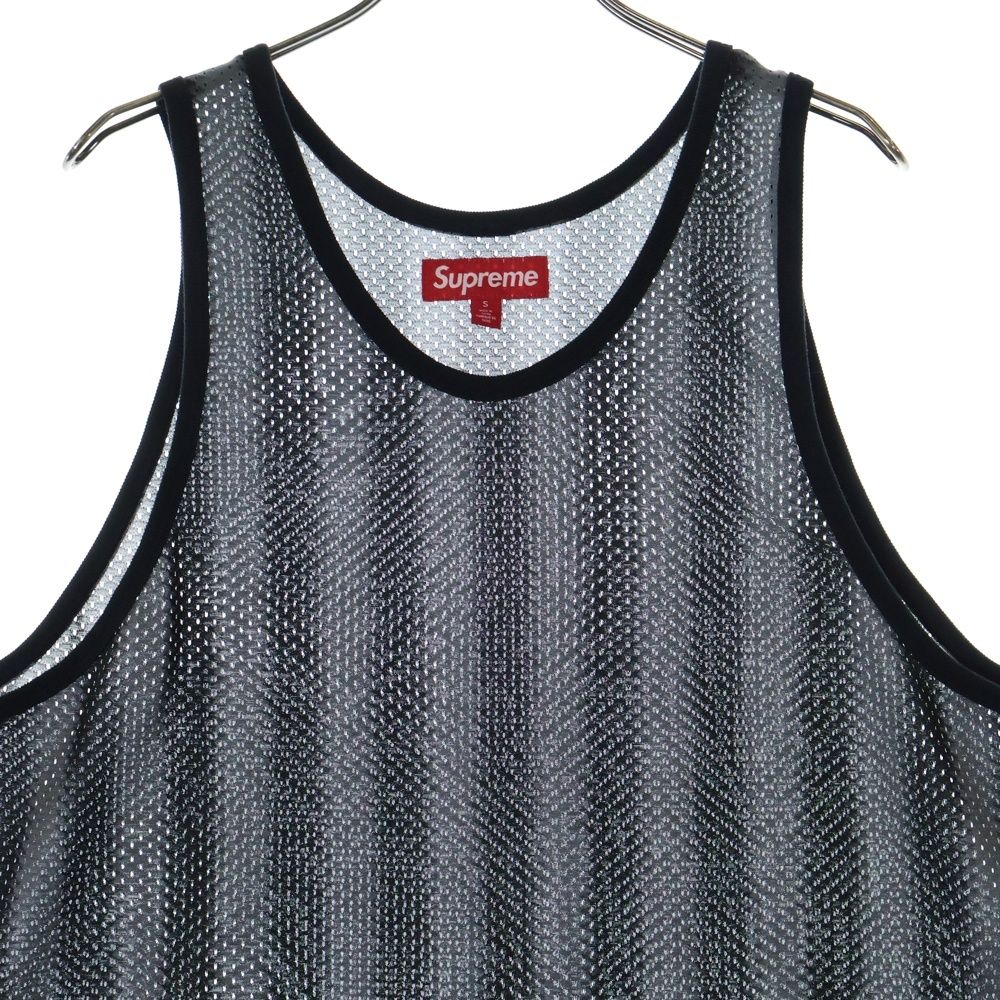 SUPREME メッシュタンクトップ ブラック Supreme 'Mesh Stripe Tank Top'メッシュストライプ タンク