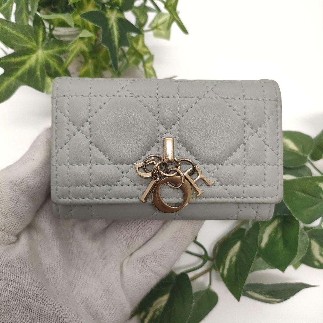 ディオール　キーケース　キーリング　カナージュ　ブルー　ディオールチャーム 楽天市場】【未使用品】 ディオール キーケース 4連 キーリング