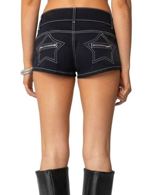 【送料無料】 アディクテッド レディース ハーフパンツ・ショーツ ボトムス Women's Yazi Star Micro Shorts Black