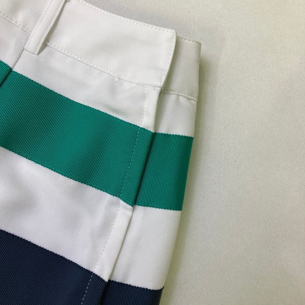 サイズ：38 ARCHIVIO アルチビオ スカート ボーダー柄 ホワイト系