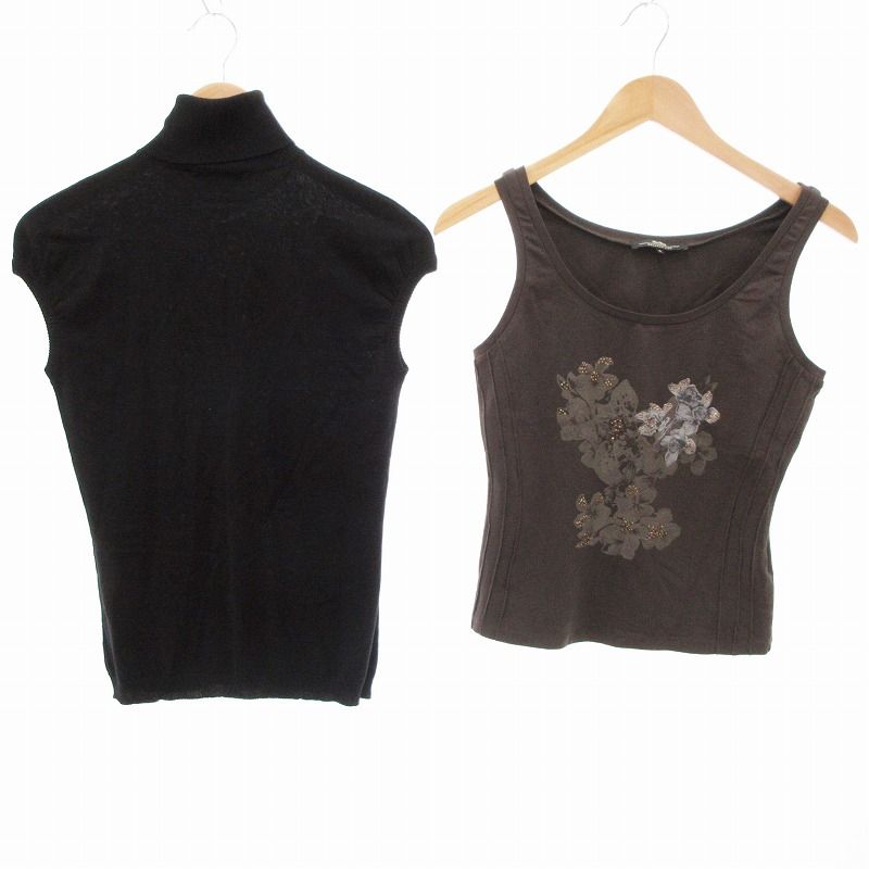 【MaxMara】美品！タートル　ハイネック　ノースリーブ　ブラック MaxMara】美品！タートル ハイネック ノースリーブ ブラック