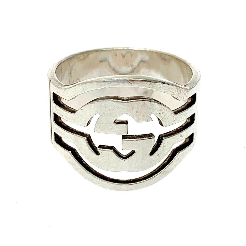 中古】GUCCI グッチ シルバー インターロッキングG リング 7.7g