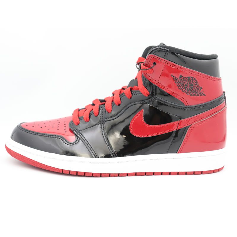 NIKE ナイキ】ジョーダン 1 レトロ パテント ブレッド AIR JORDAN 1 RETRO Patent Bred 555088-063  26.5cm スニーカー バッシュ【未使用】 - メルカリ