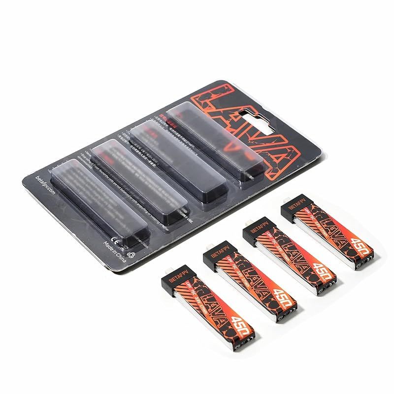【当日配達！】 BETAFPV LAVA 1S 450MAH 75C バッテリー BT2.0コネクター 4PCS Meteor75 Meteor75 Pro Cetus Pro Cetus X対応 1