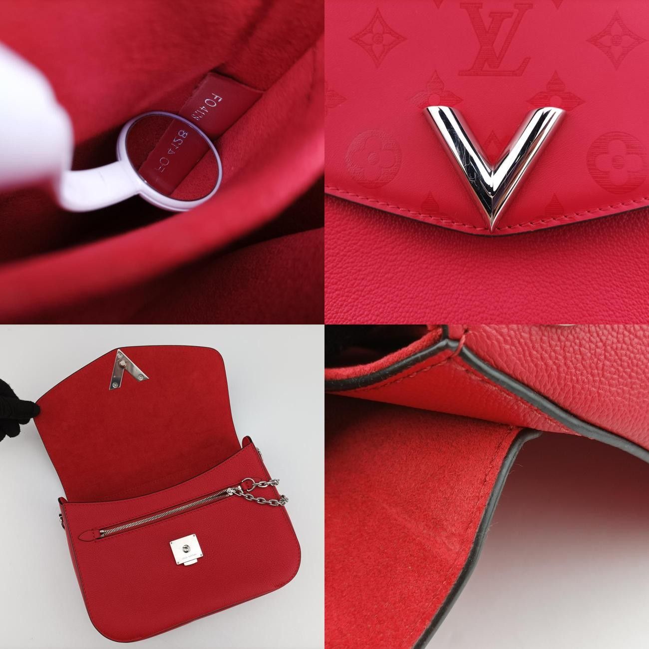 ルイヴィトンLouis VuittonベリーモノグラムメッセンジャートートレッドレザーM53382FO4128