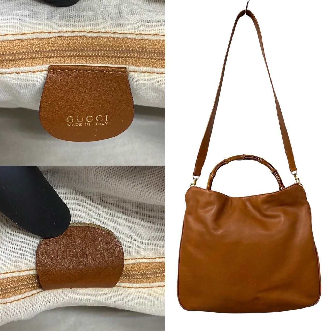美品 GUCCI オールドグッチ バンブー ハンドバッグ レザー ブラウン 極 美品 GUCCI オールドグッチ ヴィンテージ バンブー レザー 本