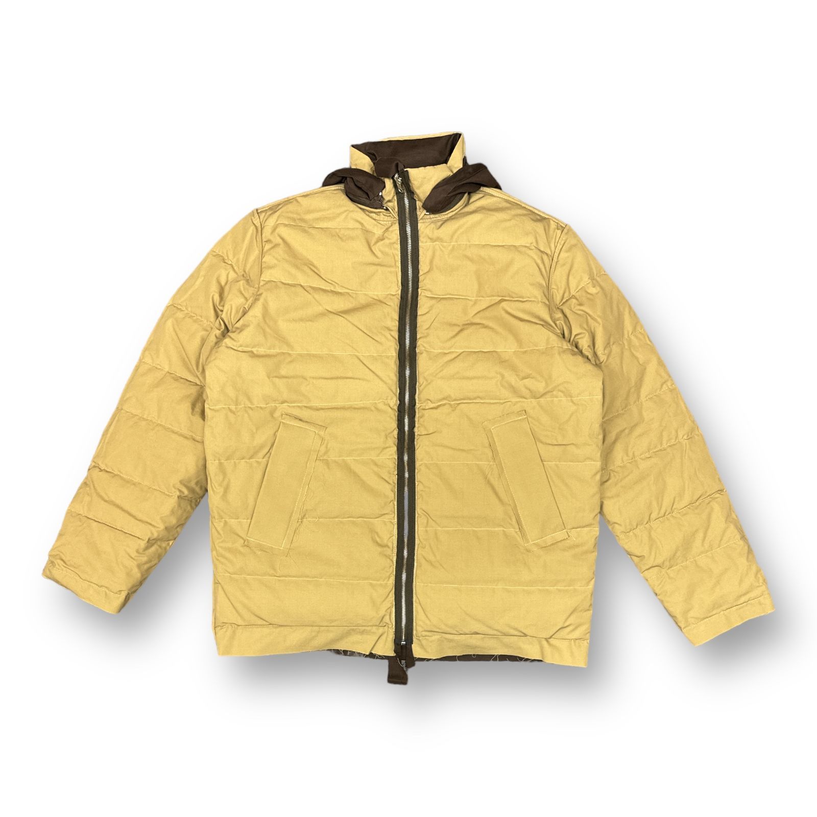 新品 CAMIEL FORTGENS 22AW 90S PUFFER リバーシブルダウンジャケット カミエルフォートヘンス CF14.10.08.01　 ブラウンベージュ