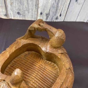 超希少】 【中古美品】 龍亀鶴 木彫り 墨壺 すみつぼ 鉋 かんな カンナ