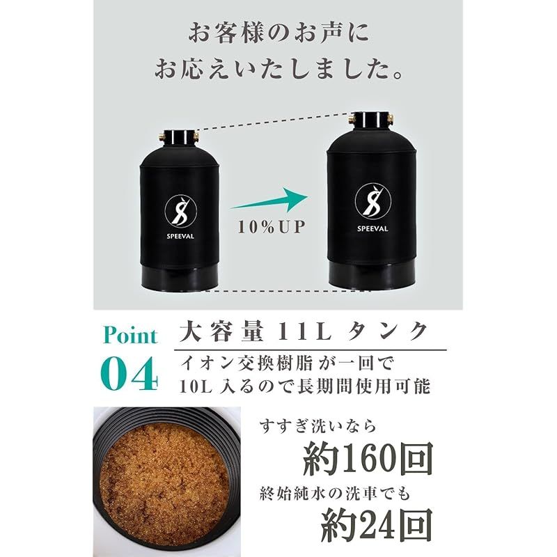 イオン交換樹脂充填済み ブラック