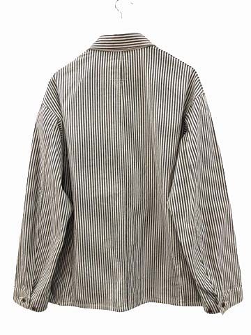 品質保証！ ビズビム VISVIM SS COVERALL HICKORY UNWASHED size3 カバーオール ヒッコリー ワークジャケット 0122105006005